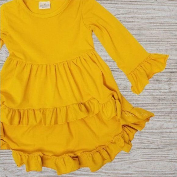 Yellow Tunic Tie Dye Leggings & Scarf Outfit - Picture 3 of 6